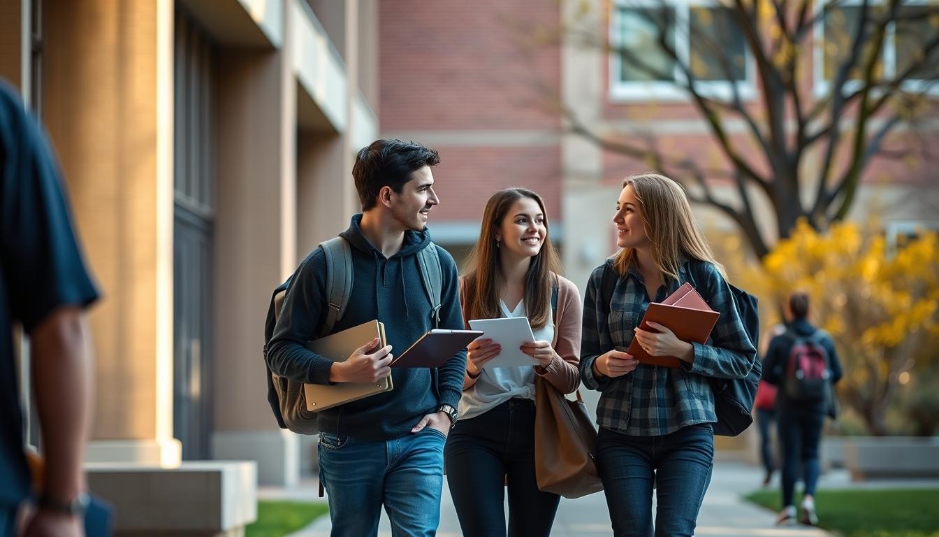Students working in research laboratory