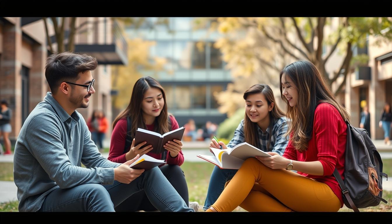 Modern university campus for students